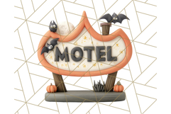 Retro Halloween Clipart Vintage PNG Graphics, 50s Holiday Product Image 5