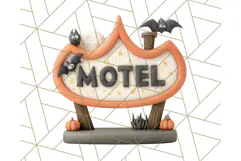 Retro Halloween Clipart Vintage PNG Graphics, 50s Holiday Product Image 5