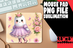 BRIGHT MOUSE PAD SUBLIMATION STYLE, Cute Ghost Product Image 1