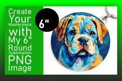 Artistic Dog Round Design Abstract Product Image 1