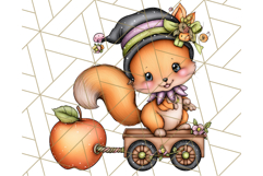 Woodland Autumn Parade Clipart PNG Fall Animals Product Image 5