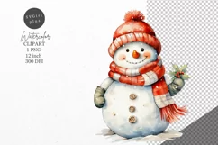 Christmas clipart, Snowman clipart, Winter clipart Product Image 1