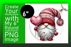Stylish Round Design Keychain Template , Gnomes Product Image 1