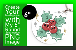 Elegant Round Design Sublimation PNG , Cute Christmas Product Image 1