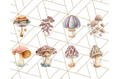 Mushroom Clipart, Realistic Forest Mushrooms PNG Product Image 5