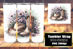 CUSTOM 20oz Tumbler Template for Gifts , Western Product Image 1