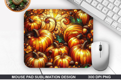 Pumpkin Mouse Pad Sublimation, Halloween Mouse Pad PNG Product Image 1