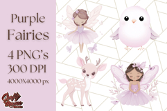 Pastel Purple Fairy Garden Clipart Enchanted Cottagecore Png Product Image 1