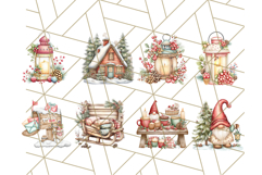 Scandinavian Christmas Gnomes Clipart PNG, Cute Gnome Png Product Image 5