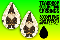 Sleek Teardrop Earrings Artwork PNG , Gnome Product Image 1