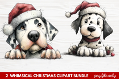 Whimsical Christmas Clipart | Cute Festive Holiday PNG Product Image 1