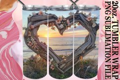 Rustic Reflections: Wooden Heart Design Product Image 1