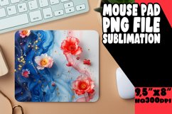 3D Marble Flower Sublimation Mouse Pad Pattern Design Product Image 1