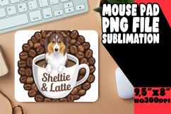 Sweet DESK PAD PNG Style, Coffee Dog Product Image 1