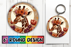 Blissful Round Coasters for Gifts, Giraffe Product Image 1