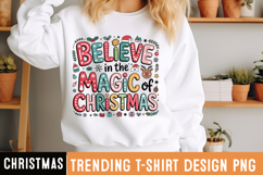 Believe in the Magic of Christmas Sublimation,Christmas png Product Image 1