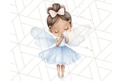 Pastel Blue Fairy Garden Clipart, Enchanted Cottagecore Png Product Image 5