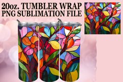 Stained Glass Trees for 20oz Tumbler Wraps Product Image 1
