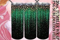 Leopard Print Tumbler Wrap - Glittery Blossom 20oz Product Image 1