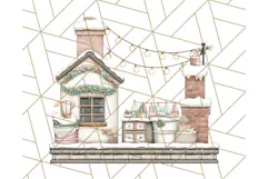 Christmas Sweet Shoppe Clipart PNG, Pastel Bakery Art Product Image 5