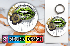 Blissful Keychain Sublimation PNG, Dripping Lips Product Image 1