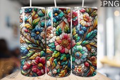 Embroidered Flowers Tumbler Wrap - High Quality 300 Dpi Product Image 1