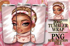 GIFT OF BLISS 20oz TUMBLER WRAP, Afro Girl Product Image 1