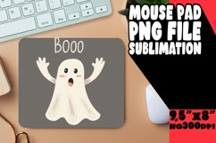 Watercolor Halloween Ghost Mouse Pad Cute Sublimation Product Image 1