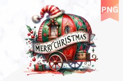 Christmas Caravan Clipart, 25 Christmas Camping PNG Product Image 14