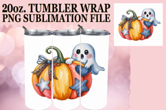Unique horizons 20oz tumbler wrap, Pumpkin Watercolor Product Image 1