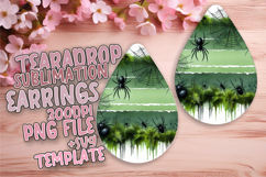 Creative Teardrop Earrings Template Art , Halloween Product Image 1