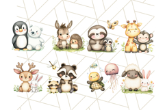 Farm and Forest Animal Pairs PNG Adorable Animal Companions Product Image 5