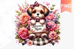 Blessed mom Sublimation - Mother&#039;s Day Clipart PNG Product Image 1
