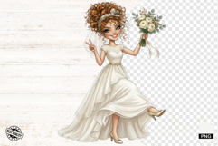 Cute Wedding Bride Clipart Product Image 1