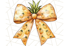 Watercolor Summer Bow Clipart PNG, Coquette Bright Bow Png Product Image 5
