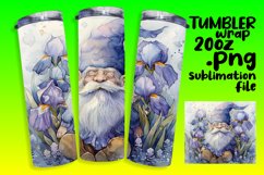 Garden Delight Gnome Sublimation Tumbler Wrap 20oz Product Image 1