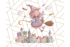 Pastel Halloween Town PNG Clipart, Spooky Shops &amp; Homes Png Product Image 5