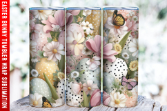 Easter Bunny Tumbler Wrap | 20oz Straight &amp; Tapered Tumbler Product Image 1