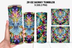 Dove Flower Skinny Tumbler 20oz Wrap Design, Easter Tumbler Product Image 1
