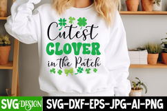 Cutest Clover In The Patch SVG Cut File,St.Patrick's Day SVG Product Image 2
