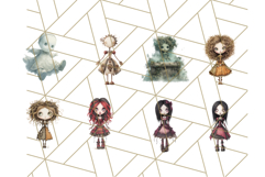 Creepy Dolls Clipart 60 PNG Haunted Toy Characters Product Image 5