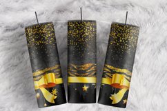 Snowflakes Black Winter Glitter Confetti 20 oz tumbler wrap Product Image 1