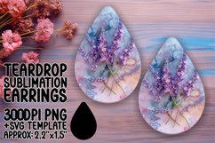 Teardrop Earrings with Vibrant Floral Design Product Image 1