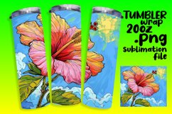 Vibrant Floral Tumbler Wrap Patterns for 20oz Product Image 1