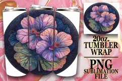 Denim Floral Tumbler Sublimation Spring 20oz Product Image 1