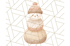Patterned Snowman Silhouette PNG Clipart Product Image 5