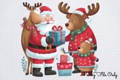 Woodland Christmas Animals Cliparts PNG Product Image 1