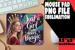 TIMELESS MOUSE PAD PNG STYLE, Just A Girl Product Image 1