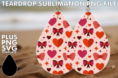 Joyful Teardrop Earrings GIFT MAGIC, Valentine's Pattern Product Image 1