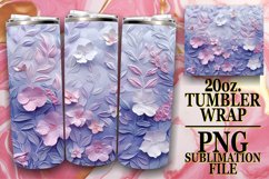 3D Flowers and Fruit Tumbler Design Product Image 1